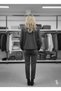 Women's Lined Buttoned Epaulet Belt Collar Double Pocket Sleeve Hem Belt Detailed Crop Cashmere Jacket Coat - 3
