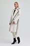 Relaxed Fit Coat with Cowboy-Stitched Belt Detail # Kb0010 - 6