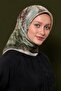 Geometric Striped Floral Pattern Sparkling Crystal Scarf
