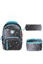 1390 3-Piece Full Orthopedic Colorful Patterned School Bag Set (Backpack + Lunch Box + Pencil Case)