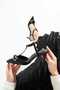 New Season Faux Leather Comfortable Color Black Thin Heel 7cm