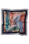 Geometric Striped Floral Pattern Sparkling Crystal Scarf