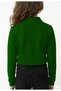 Children's Polo Neck Long Sleeve School T-Shirt Polo Fabric School Clothing - Nefti Green - 3