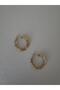 Special Series Embroidered Texture Xp Gold Hoop Earrings - 5