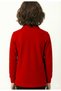 Children's Polo Neck Long Sleeve School T-Shirt Polo Fabric School Wear - Red - 3