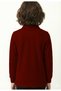 Children's Polo Neck Long Sleeve School T-Shirt Polo Fabric School Wear - Burgundy - 3