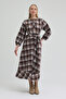 Regular Plaid Dress with Binding Detail # Eb4480 - 4