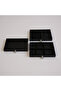 Elegant Black Suede 3-Drawer Jewelry Organizer - Accessory Box with Crystal Handle Detail - 5