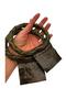 Real Leather 13 cm Nova Round Model Khaki Green Color Double Bag Handle - 2