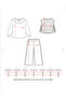 Girl's Cotton Sage Green Lace Ruffle 3-Piece Set - Vest Blouse Pants - 7