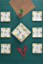 Catering Set Mimoza Ceramic Double Layer Presentation Plate & 6-Piece Dessert Cake Plate Cookie Tray Catering Tray