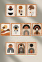 10-Piece Modern Bohemian Wall Painting Set with Frame Look – 15X20 cm Mdf Uv Printing - 2