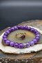 Amethyst Bracelet with Copper Ring Gift 100% Pure Copper Natural Stone 8 mm (Gift for Daily Special Occasion) - 3