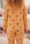 Girl's 3-8 Years Old 100% Cotton Moon Grandpa Patterned Starry Long Sleeve Pajama Set - 3