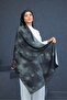 Batik Pattern Cotton Viscose Soft Shawl Khaki Green - 3