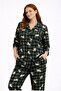 Long sleeve button-front pajama set - 2