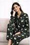 Long sleeve button-front pajama set - 4