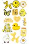 Yellow Sticker Happy Sticker No Bad Vibes Cute Sticker Set - 2