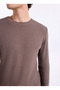 Round Neck Regular Fit Dark Mink Men's Sweater 261 Lcm 241018 Duane K.Vizon - 4