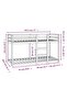 Bunk Bed without Mattress White 75x190 cm Small Single Solid Wood Pine - 7