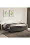 Box Spring Bed Frame Dark Grey 180x200 cm Super King Velvet