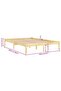 Bed Frame without Mattress Solid Wood Super King Size - 7