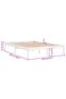 810018 Bed Frame without Mattress White Solid Wood 140x200 cm - 3
