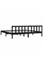 810106 Bed Frame without Mattress Black Solid Wood 200x200 cm - 5