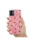 Samsung Galaxy A06 Compatible Case Pink Heart Silicone Case Red - 3