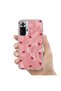 Xiaomi Redmi Note 10S Compatible Case Pink Heart Silicone Case Red - 3