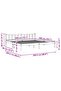 810103 Bed Frame without Mattress White Solid Wood 200x200 cm - 3