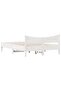 Bed Frame without Mattress White 120x200 cm Solid Wood Pine - 5