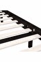 810086 Bed Frame without Mattress Black Solid Wood 140x200 cm - 6