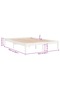 810028 Bed Frame without Mattress White Solid Wood 160x200 cm - 3
