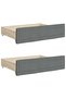 Daybed with Trundle&Drawers without Mattress Dark Grey 90x190 cm Single - 8
