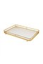 Rectangular Acrylic Serving Tray with Golden Frame 45*30 cm - 2