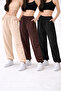 3-Piece High Waist Winter Fleece-Lined Unisex Full Fit Elasticated Leg Sweatpants