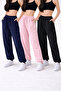 3-Piece High Waist Winter Fleece-Lined Unisex Full Fit Elasticated Leg Sweatpants