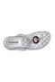 Embellished Detail Flat Sandals Silver - 4