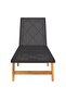 Sun Lounger with Table Poly Rattan and Solid Wood Acacia - 5