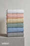 6-Pack Minty Greek Hand Towel - 50x90 Cm, 225 Gr, 100% Cotton, Spa And Hotel Towel
