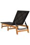 Sun Lounger with Table Poly Rattan and Solid Wood Acacia - 8