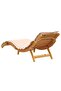 Sun Lounger with Cushion Beige Solid Wood Acacia - 4