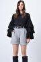 Light Gray Double Leg Double Pocket Winter Cashmere Shorts Alc-X13297
