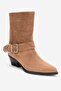 Velmor Earth Suede Genuine Leather Buckle Women's Western Boots - 7