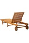 Sun Lounger Solid Acacia Wood - 2