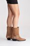 Velmor Earth Suede Genuine Leather Buckle Women's Western Boots - 5