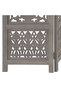 Hand Carved 5-Panel Room Divider Grey 200x165 cm Solid Mango Wood - 4