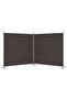2-Panel Room Divider Brown 348x180 cm Fabric - 2