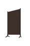 3-Panel Room Divider Brown 260x180 cm - 2